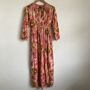 Terre Rouge Dress Small Faux Wrap